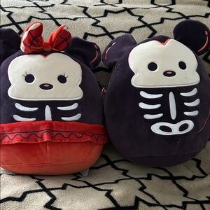 Squismallows 8” DISNEY Mickey and Minnie Halloween 2025 series NWT set of 2
